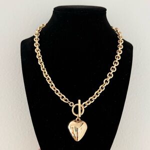 Gold Heart Toggle Necklace